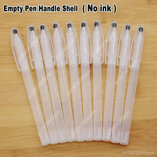 10/20/30/50/100Pcs Set No Ink Empty Transparent Gel Pen Handle Shell For Office School Writing Stationery Accessories Supplies