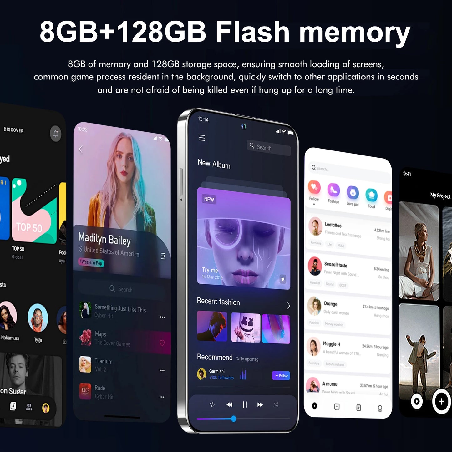 X18 Smartphone Android 6.6 inch 128GB ROM 8GB RAM 4G Network Dual SIM Cellphones Google Play Store 5200mah Mobile phones