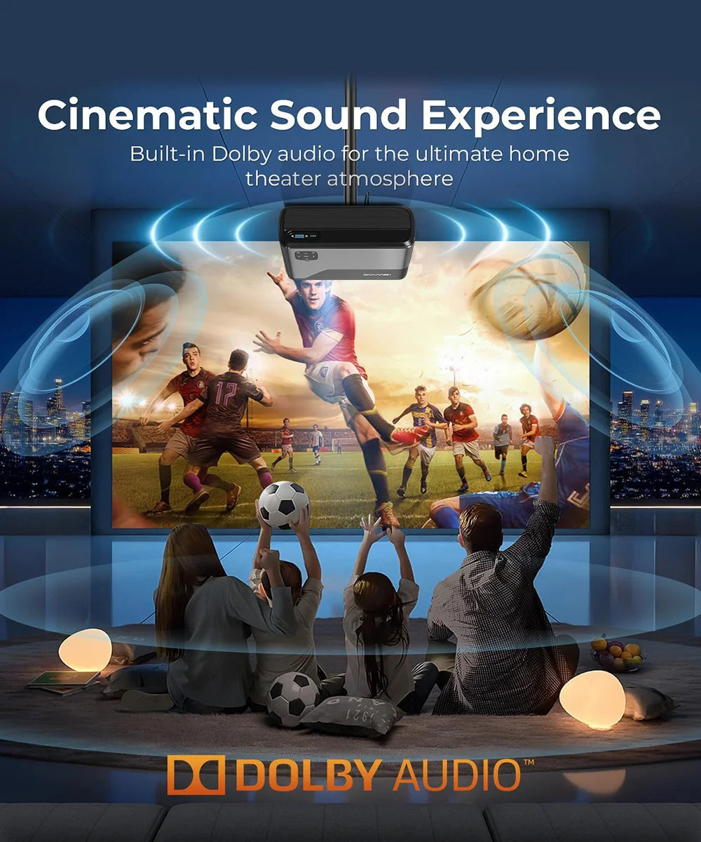 [Google TV/Android 14]4K Projector Full HD 1080P Home Theater Netflix-Licensed Outdoor Movie Smart Auto Focus Beam Projectors